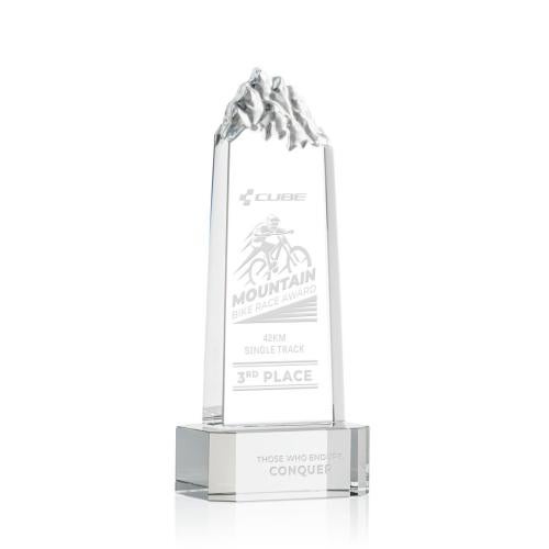 Awards and Trophies - Crystal Awards - Himalayas Tower Clear on Base Peaks Crystal Award