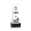 Belmont Tower Full Color Black on Padova Peaks Crystal Award