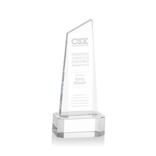 Awards and Trophies - Crystal Awards - Belmont Tower Clear on Padova Base Peaks Crystal Award