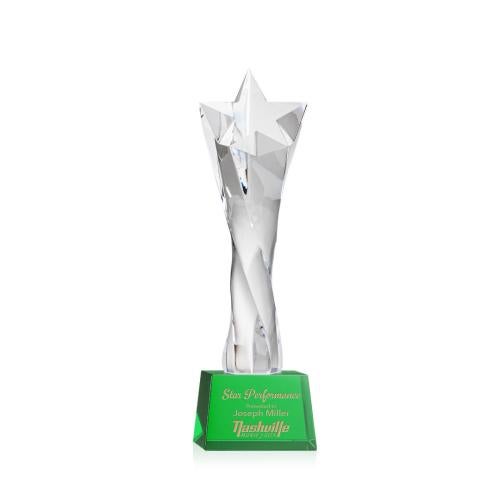 Awards and Trophies - Crystal Awards - Arlington Green on Robson Base Star Crystal Award