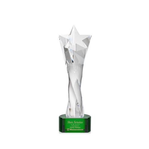 Awards and Trophies - Crystal Awards - Arlington Green on Paragon Base Star Crystal Award