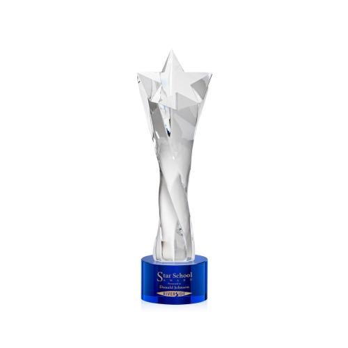Awards and Trophies - Crystal Awards - Arlington Blue on Marvel Base Star Crystal Award