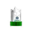 Berkeley Full Color Green on Stanrich Base Star Crystal Award