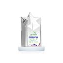 Berkeley Full Color White on Condor Base Star Crystal Award