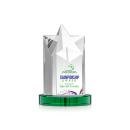 Berkeley Full Color Green on Condor Base Star Crystal Award