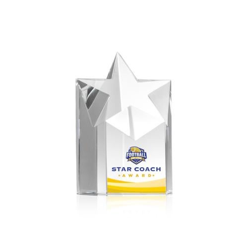 Awards and Trophies - Crystal Awards - Berkely Full Color Star Crystal Award
