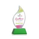 Odessy Vividprint&trade; Green on Newhaven Flame Crystal Award