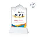 Kilimanjaro Full Color White on Newhaven Peaks Crystal Award