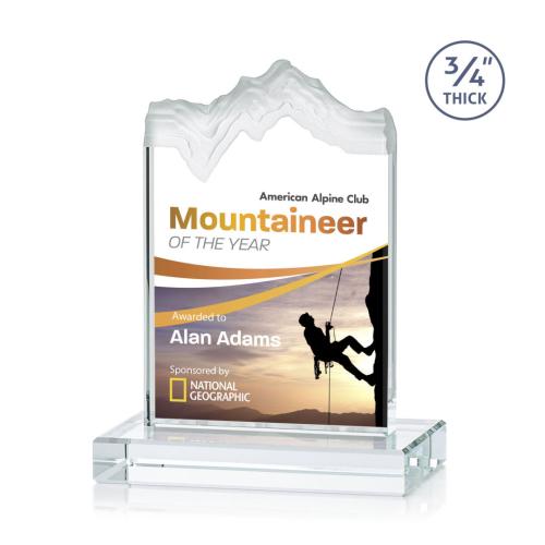 Awards and Trophies - Crystal Awards - Kilimanjaro Full Color Starfire Peaks Crystal Award