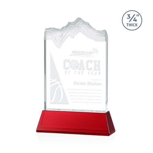 Awards and Trophies - Crystal Awards - Kilimanjaro Red on Newhaven Peaks Crystal Award