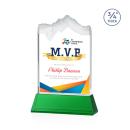 Kilimanjaro Full Color Green on Newhaven Peaks Crystal Award