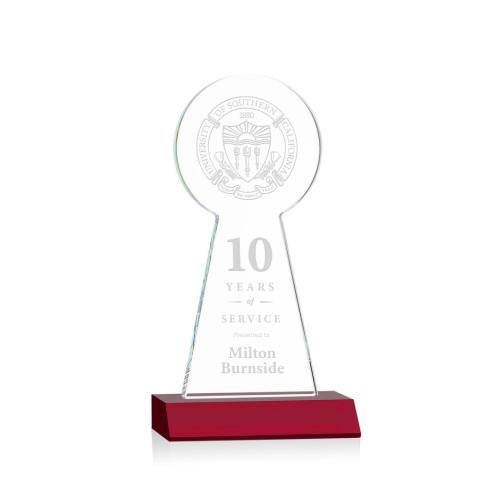 Awards and Trophies - Crystal Awards - Laidlaw Tower Red Towers Crystal Award