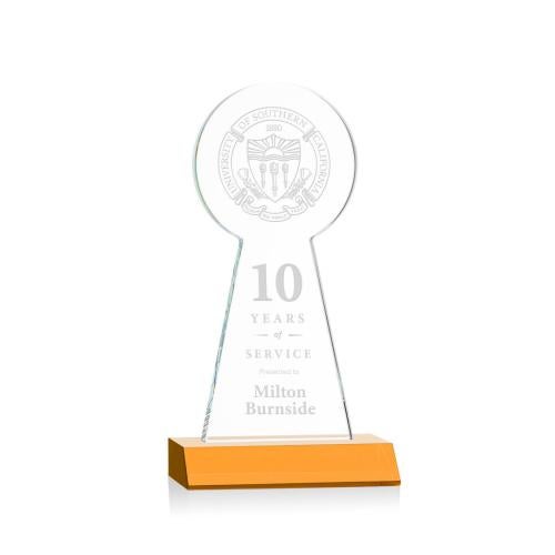 Awards and Trophies - Crystal Awards - Laidlaw Tower Amber Towers Crystal Award