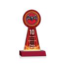 Laidlaw Full Color Red Towers Crystal Award