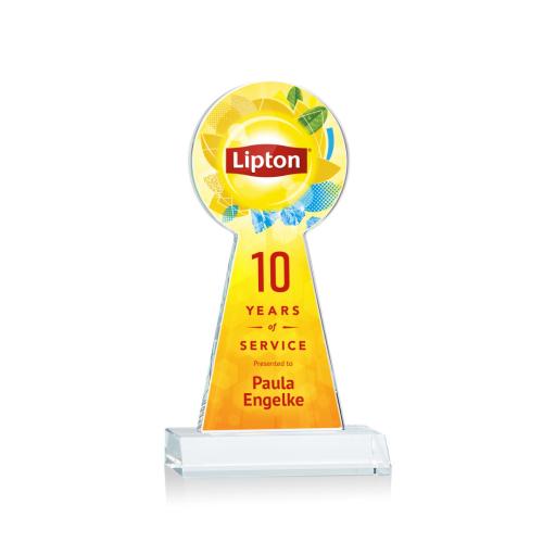 Awards and Trophies - Crystal Awards - Laidlaw Full Color Clear Towers Crystal Award