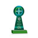 Laidlaw Full Color Green Towers Crystal Award