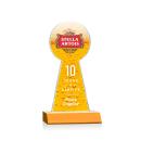 Laidlaw Full Color Amber Towers Crystal Award