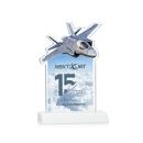 Top Gun Full Color White Unique Crystal Award
