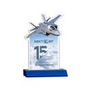 Top Gun Full Color Blue Unique Crystal Award