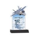 Top Gun Full Color Black Unique Crystal Award