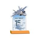 Top Gun Full Color Amber Unique Crystal Award