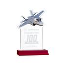 Top Gun Red Unique Crystal Award