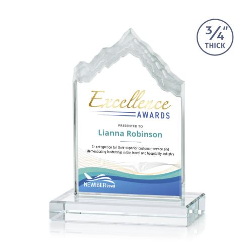 Awards and Trophies - Crystal Awards - McKinley Full Color Starfire Peaks Crystal Award
