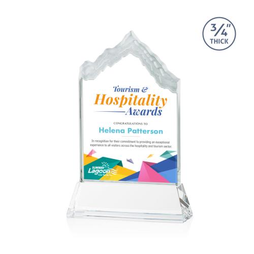 Awards and Trophies - Crystal Awards - McKinley Full Color Starfire on Newhaven Peaks Crystal Award