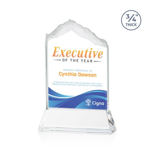 Awards and Trophies - Crystal Awards - Everest Full Color  Starfire on Newhaven Peaks Crystal Award