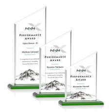 Employee Gifts - Conacher Full Color Green Peaks Crystal Award