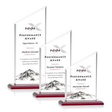 Employee Gifts - Conacher Full Color Red Peaks Crystal Award