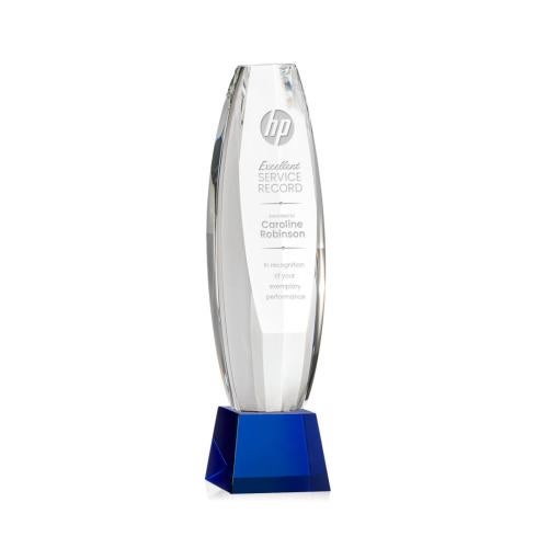 Awards and Trophies - Crystal Awards - Hoover Blue on Robson Base Towers Crystal Award