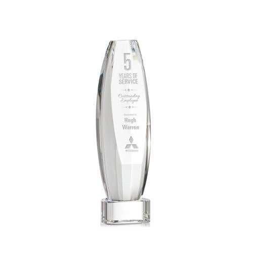 Awards and Trophies - Crystal Awards - Hoover Clear on Paragon Base Towers Crystal Award