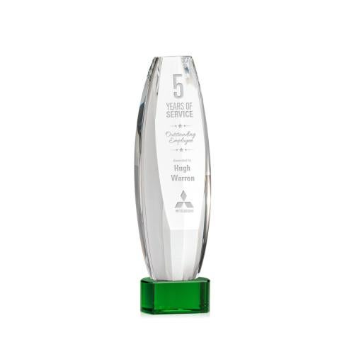 Awards and Trophies - Crystal Awards - Hoover Green on Paragon Base Towers Crystal Award