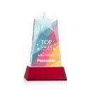 Millington Full Color Red on Base Star Crystal Award