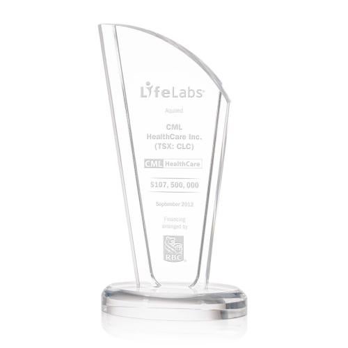 Awards and Trophies - Acrylic Awards - Bridgewood Clear Unique Acrylic Award