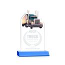 Longhaul Sky Blue Unique Crystal Award