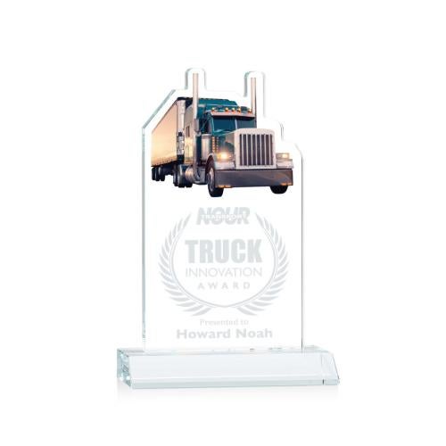 Awards and Trophies - Crystal Awards - Longhaul Clear Unique Crystal Award