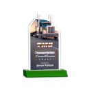 Longhaul Full Color Green Unique Crystal Award
