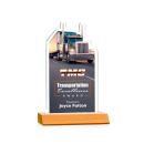 Longhaul Full Color Amber Unique Crystal Award
