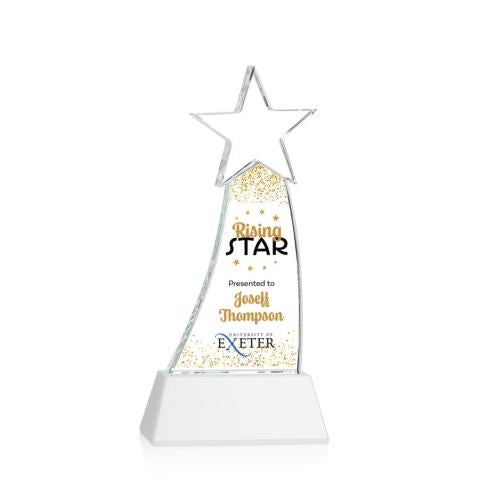 Awards and Trophies - Crystal Awards - Manolita Full Color White Star Crystal Award