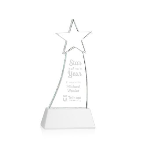 Awards and Trophies - Crystal Awards - Manolita White Star Crystal Award