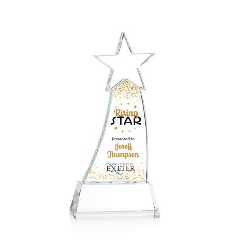 Awards and Trophies - Crystal Awards - Manolita Full Color Clear Star Crystal Award