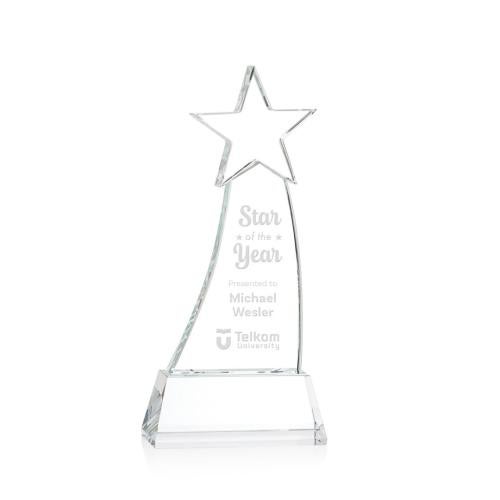 Awards and Trophies - Crystal Awards - Manolita Clear Star Crystal Award