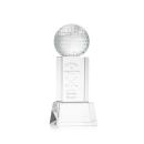Golf Ball Clear on Belcroft Base Globe Crystal Award