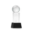Golf Ball Black on Belcroft Base Globe Crystal Award