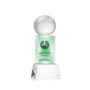 Golf Ball Full Color Clear on Belcroft Globe Crystal Award