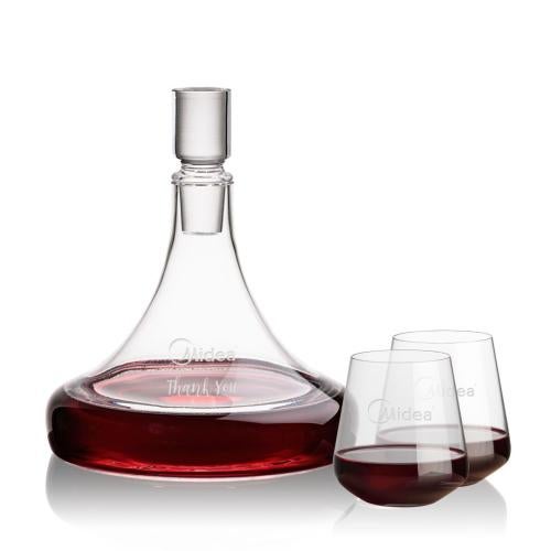 Corporate Gifts - Barware - Carafes - Ashby Decanter & Cannes Stemless Wine