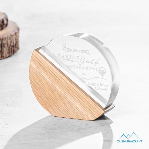 Awards and Trophies - Acrylic Awards - Soleil Circle Wood Award
