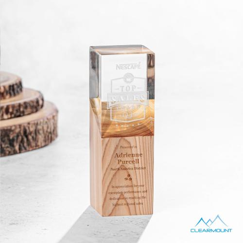 Awards and Trophies - Acrylic Awards - Coteau Towers Wood Award